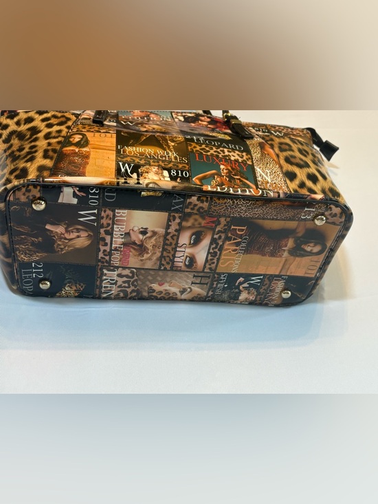 Boutique Handbag with Fashion Magazine Covers and Leopard Print